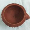 Clay Dhoop Daani with Handle BIG (1) clay dhoop daani, mitti dhoop daani, dhoop daani with handle, incense holder clay, terracotta dhoop stand, handmade dhoop daani, pooja dhoop burner, loban burner clay, sambrani dhoop holder, clay incense burner, traditional dhoop stand, eco-friendly incense holder, clay camphor burner, spiritual clay items, mitti dhuni stand