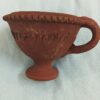 Clay Dhoop Daani with Handle BIG (4) clay dhoop daani, mitti dhoop daani, dhoop daani with handle, incense holder clay, terracotta dhoop stand, handmade dhoop daani, pooja dhoop burner, loban burner clay, sambrani dhoop holder, clay incense burner, traditional dhoop stand, eco-friendly incense holder, clay camphor burner, spiritual clay items, mitti dhuni stand