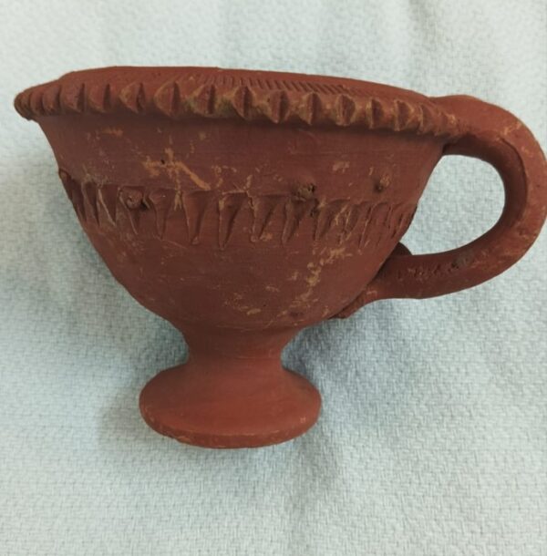 Clay Dhoop Daani with Handle BIG (4) clay dhoop daani, mitti dhoop daani, dhoop daani with handle, incense holder clay, terracotta dhoop stand, handmade dhoop daani, pooja dhoop burner, loban burner clay, sambrani dhoop holder, clay incense burner, traditional dhoop stand, eco-friendly incense holder, clay camphor burner, spiritual clay items, mitti dhuni stand