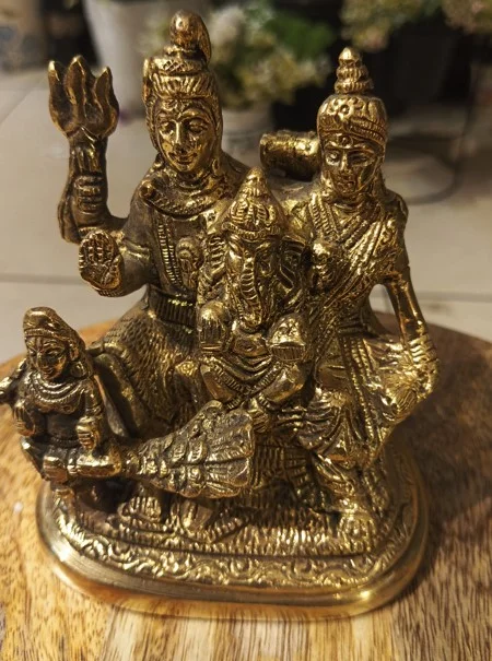 Elegant Shiva Shakti Idol (2) Shiva Shakti idol, Shiva Shakti statue, divine brass idol, spiritual home decor, Hindu god statues, Lord Shiva and Parvati idol, vastu idols for home, meditation room decor, Indian religious gifts, spiritual gifts for home.