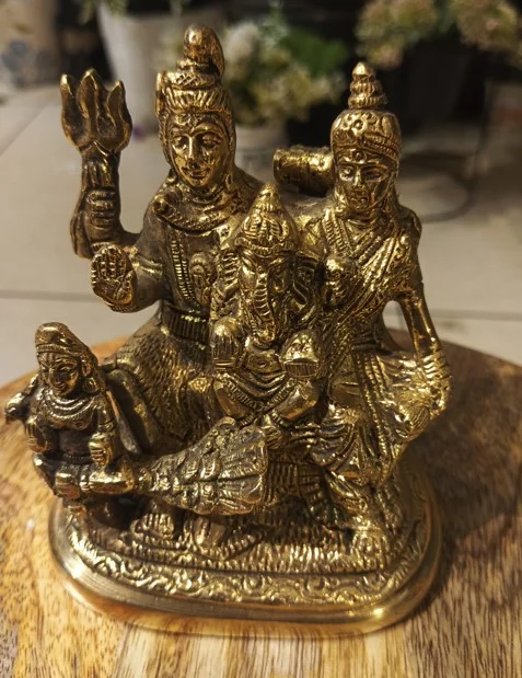 Shiva Shakti idol, Shiva Shakti statue, divine brass idol, spiritual home decor, Hindu god statues, Lord Shiva and Parvati idol, vastu idols for home, meditation room decor, Indian religious gifts, spiritual gifts for home.