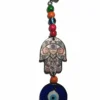 hamsa hand hanging evil eye removal Hamsa Hand Hanging with Evil Eye Charm